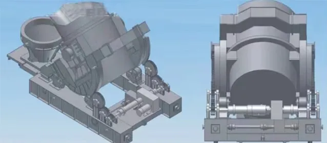 Передвижной сталеразливочный (чугунный) ковш опрокидывающий механизм-xq1