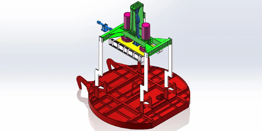 Подвесной сталеразливочный ковш установка и снятие крышки механизм-xq11